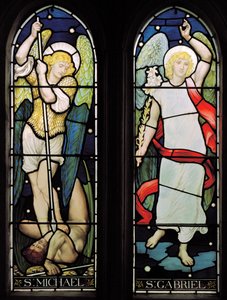 Archaniołowie St Michael & St Gabriel, 1882 (witraże)