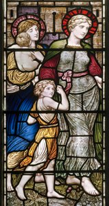 Buckland, St Mary, James Powell & Sons, Henry Holiday, The Barcote Chapel, Charity, 1889 autorstwa Henry Holiday