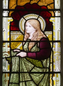 Cambridge, Trinity College, Heaton Butler & Bayne, Henry Holiday, Phoebe, 1870, Phoebe Cookson, adaptacja Carla Almquista autorstwa Henry Holiday