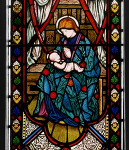 Madonna z Dzieciątkiem, 1863 (witraż) autorstwa Henry Holiday