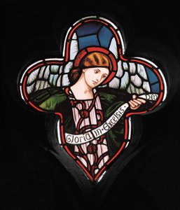 Anioł Quatrefoil, 1863 (witraż) autorstwa Henry Holiday