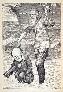 Wspieranie każdego mężczyzny na szczycie” z „Polowania na żarłacza, agonia w ośmiu napadach”, Lewisa Carrolla, wyd. 1876 autorstwa Henry Holiday