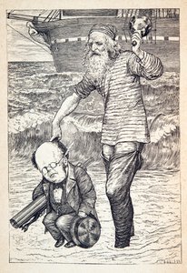 Wspieranie każdego człowieka na szczycie przypływu” pub.1876. autorstwa Henry Holiday