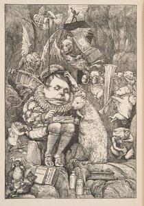 Bóbr przyniósł papier, tekę i długopisy”, wyd. 1876. autorstwa Henry Holiday