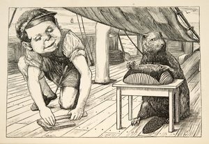 Bóbr patrzył w drugą stronę” z The Hunting of the Snark, Agony in Eight Fits, Lewisa Carrolla, wyd. 1876 autorstwa Henry Holiday