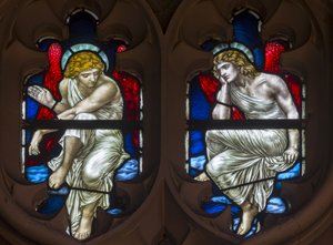 Westminster, St Margaret, James Powell & Sons, Henry Holiday, Tracery Angels, 1883 autorstwa Henry Holiday