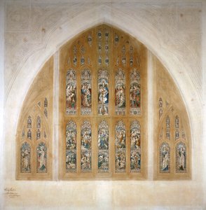Projekt witrażu, 1869. autorstwa Henry Hughes