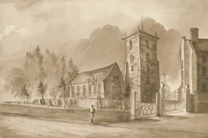 Kościół Willenhall: rysunek w sepii, nd [1844] (rysunek)
