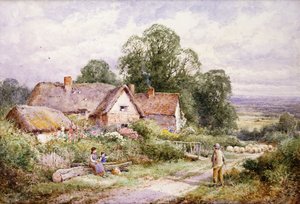 Pas dla owiec w pobliżu Woburn, Bedfordshire autorstwa Henry John Sylvester Stannard