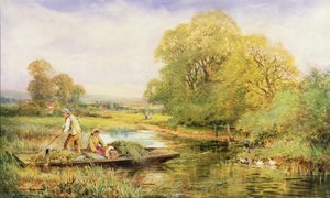 Prom na Avon (akwarela) autorstwa Henry John Sylvester Stannard