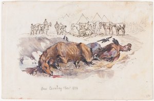 Nasza kawaleria, martwe konie autorstwa Henry John Wilkinson