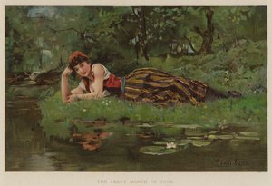 Miesiąc liściasty czerwiec (chromolitho) autorstwa Henry John Yeend King