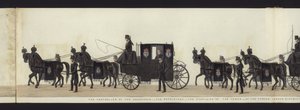 Część panoramicznego widoku całego konduktu pogrzebowego Artura, księcia Wellington (kolorowa akwatinta) autorstwa Henry Jr and Sala Alken