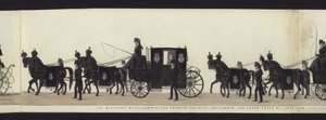 Część panoramicznego widoku całego konduktu pogrzebowego Artura, księcia Wellington (kolorowa akwatinta) autorstwa Henry Jr and Sala George Augustus Alken