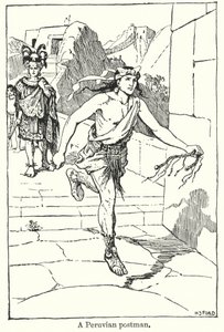 Peruwiański listonosz (litografia) autorstwa Henry Justice Ford