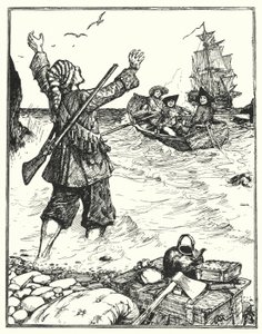 Aleksander Selkirk (lito) autorstwa Henry Justice Ford