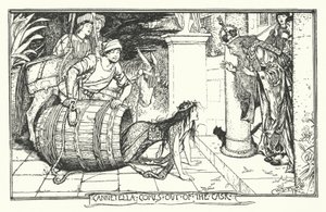 Cannetella wychodzi z beczki (grawerunek) autorstwa Henry Justice Ford