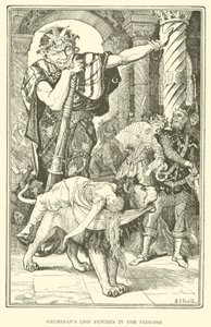 Lew Grumedana aportuje do księżniczki (grawerowanie) autorstwa Henry Justice Ford