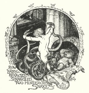 Jak Mały Herakles udusił dwóch morderczych węży (lito) autorstwa Henry Justice Ford