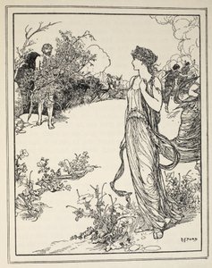 Jak Ulisses poznał Nausicaę, z „Opowieści o morzach greckich” Andrew Langa, 1926 (atrament na papierze)