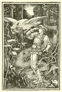 Jorinde i Joringel (grawerowanie) autorstwa Henry Justice Ford
