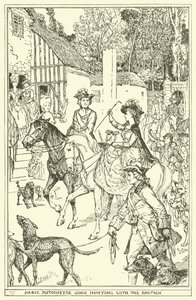Maria Antonina idzie na polowanie z delfinem autorstwa Henry Justice Ford
