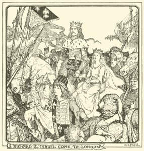 Richard i Isabel przyjeżdżają do Londynu autorstwa Henry Justice Ford