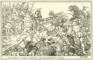 Richards ostatnie oskarżenie na Bosworth Field autorstwa Henry Justice Ford