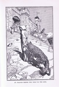Św. Franciszek sprowadza wilka do miasta, 1912 autorstwa Henry Justice Ford