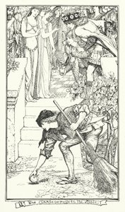 Ogrodnik dostaje jabłko (grawerunek) autorstwa Henry Justice Ford