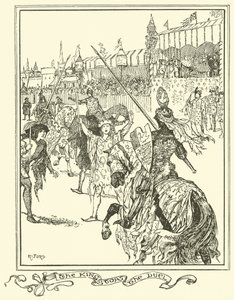 Król zatrzymuje pojedynek (rycina) autorstwa Henry Justice Ford