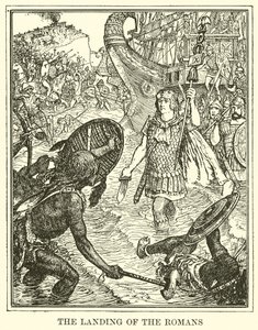 Lądowanie Rzymian autorstwa Henry Justice Ford