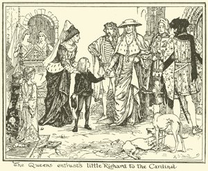 Królowa powierza małego Ryszarda kardynałowi autorstwa Henry Justice Ford