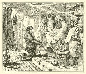 Historia kalifa bociana (rycina) autorstwa Henry Justice Ford