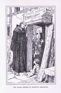 Ksiądz słucha kazań Colettes, 1912 autorstwa Henry Justice Ford