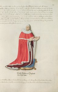 Sir William Howard (zm. 1308) (tusz i złoty liść na płycie welinowej)