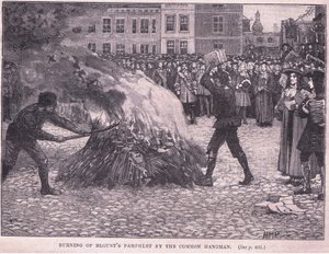 Spalenie broszur Blounta przez pospolitego kata autorstwa Henry Marriott Paget