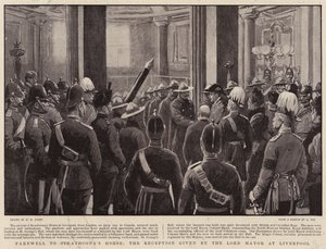 Pożegnanie z koniem Strathcony, przyjęcie wydane przez Lorda Burmistrza w Liverpoolu autorstwa Henry Marriott Paget