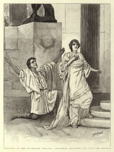Hypatia w teatrze Haymarket, Philammon deklaruje swoją miłość do Hypatii autorstwa Henry Marriott Paget