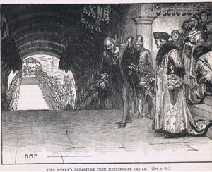 Odejście króla Henryka z zamku Henningham 1506 autorstwa Henry Marriott Paget