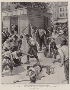 Masakra chrześcijan na ulicach Galaty autorstwa Henry Marriott Paget