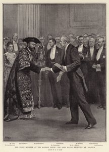 Premier w rezydencji, burmistrz witający pana Balfoura autorstwa Henry Marriott Paget