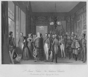 Pałac św. Jakuba. Sala Audiencyjna, ok. 1841 r.