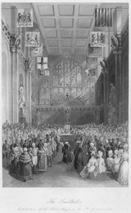 Ratusz. Instalacja Pana Burmistrza 8 listopada c1841 r. autorstwa Henry Melville