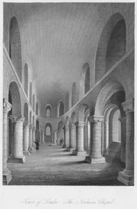 Wieża w Londynie. - Kaplica normańska, ok. 1841 r.