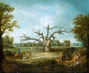 „Dąb Fairlop, Las Hainault”, 1816. autorstwa Henry Milbourne