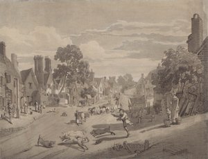 High Street w Bushey, Hertfordshire autorstwa Henry Monro
