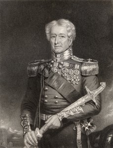 Sir Robert Henry Sale, rycina autorstwa F. Holla, z 