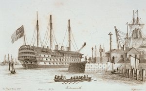 Szkice żeglugi w porcie Portsmouth autorstwa Henry Moses