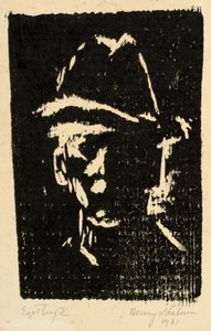 Męski portret w kapeluszu autorstwa Henry Nielsen
